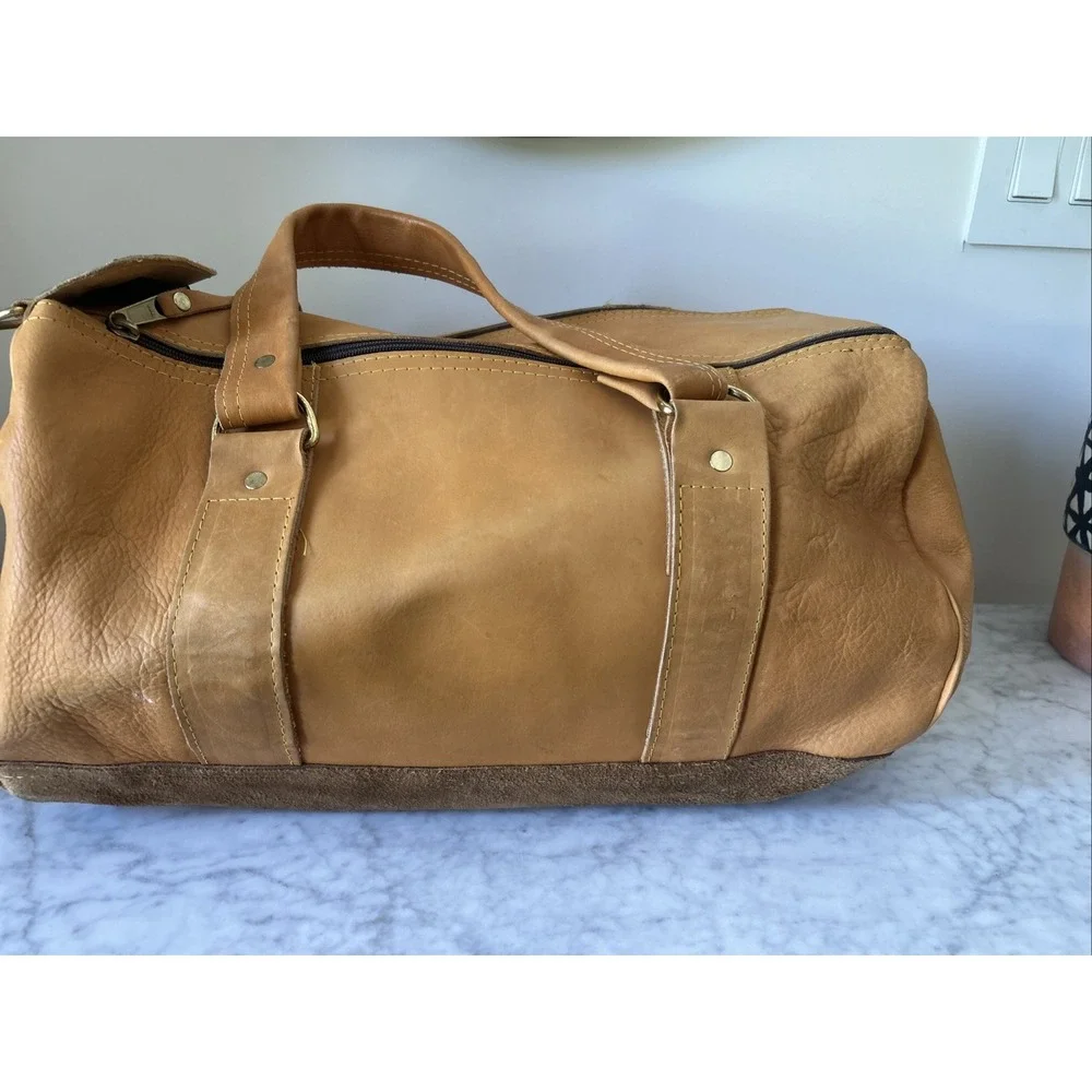 Oakmont 1994 U.S. Open Large Leather Brown Duffle Gym Bag